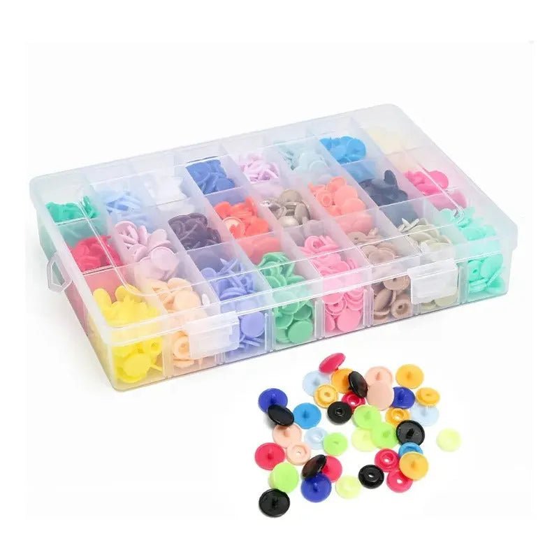 Set De Broches Botones Snap De Plastico 24 Colores - Baúl de Ayün