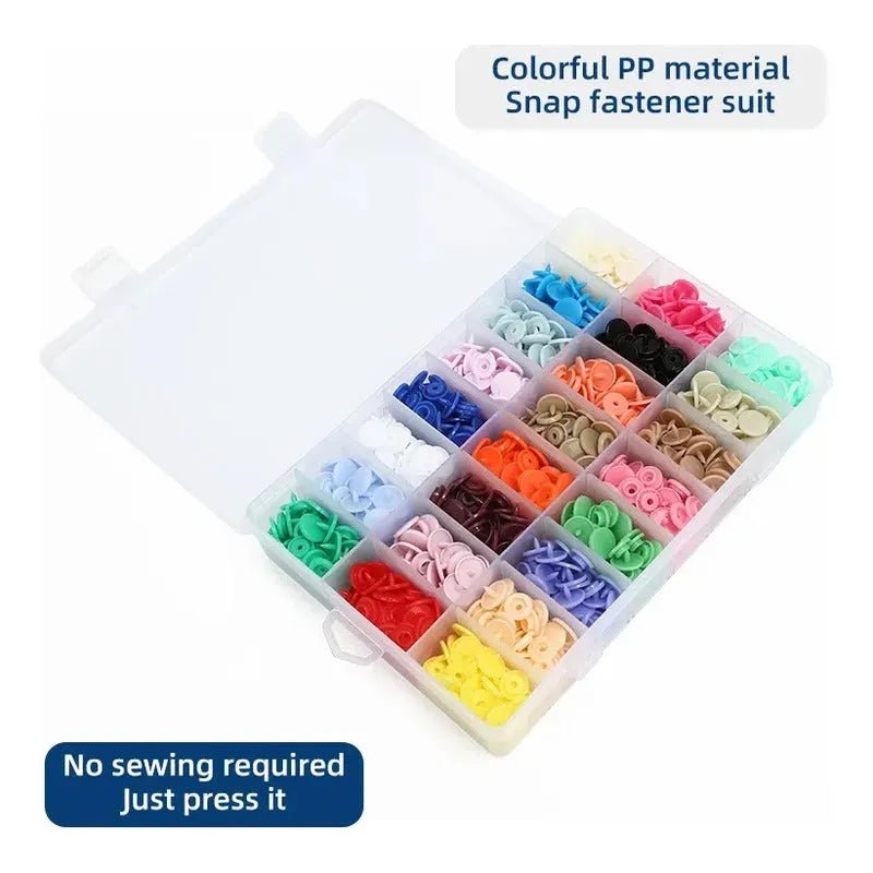 Set De Broches Botones Snap De Plastico 24 Colores - Baúl de Ayün