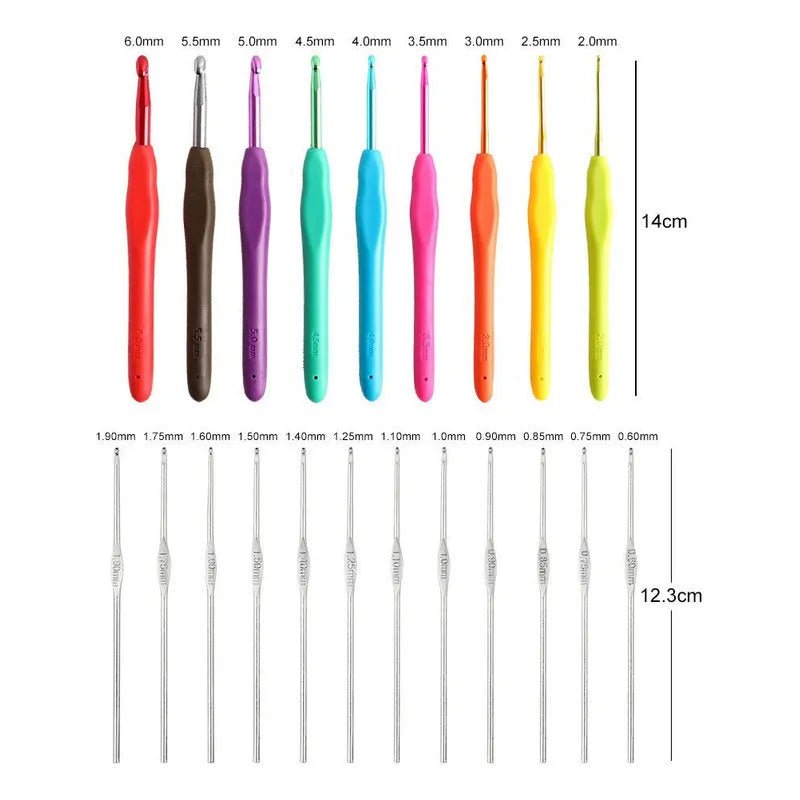 Set De Crochet Lanas Y Accesorios Para Tejer Con Bolsito 60 - Baúl de Ayün