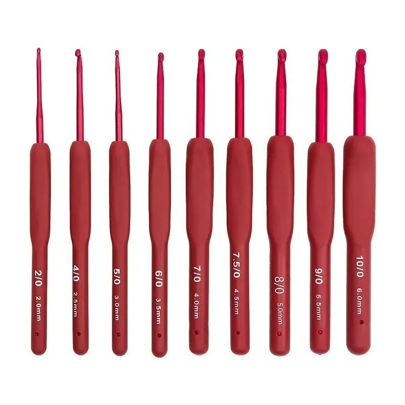 Set De Crochet Rojo Y Accesorios - Incluye Lindo Estuche - Baúl de Ayün