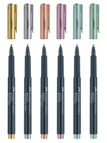 Set de Marcadores Metálicos 6 Colores Faber Castell - Baúl de Ayün