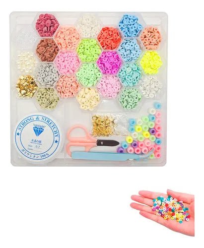 Set De Mostacillas Planas Cuentas Para Pulseras + Accesorios - Baúl de Ayün