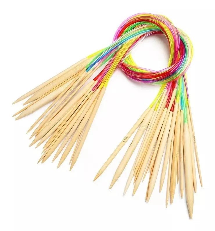 Set de Palillos Circulares de bambú - 18 Pares - Baúl de Ayün