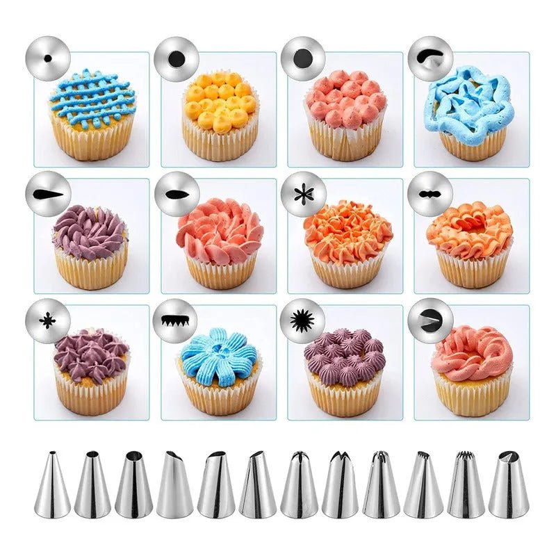 Set Decoración Boquillas Para Repostería Y Soporte Giratorio - Baúl de Ayün