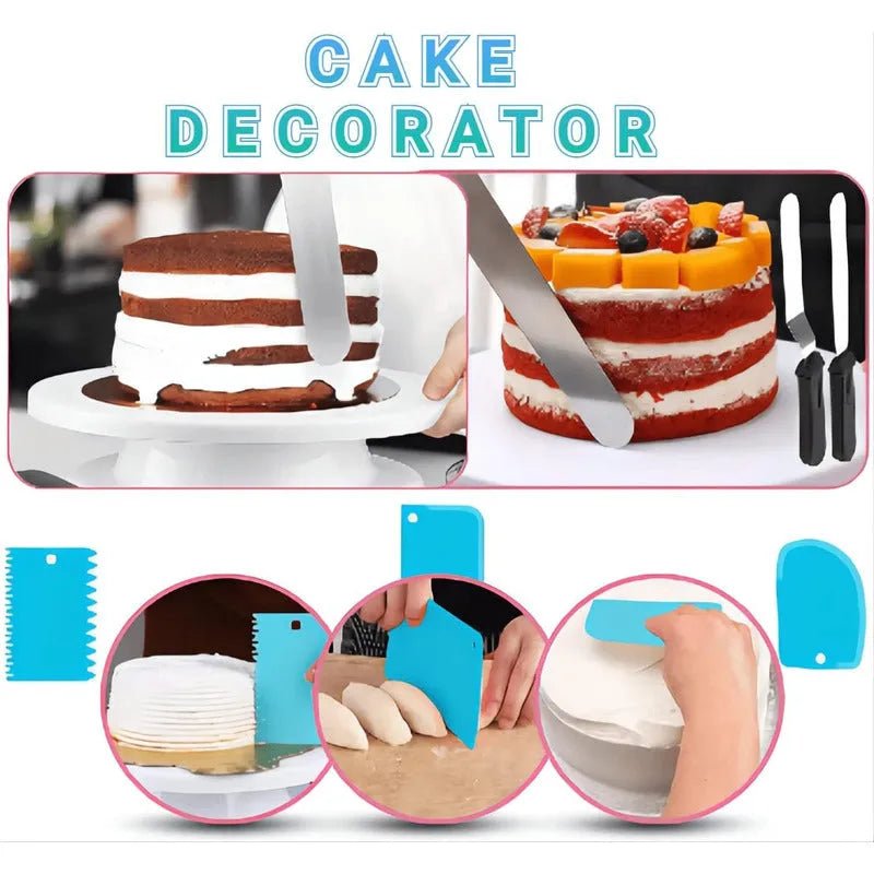 Set Decoración Boquillas Para Repostería Y Soporte Giratorio - Baúl de Ayün