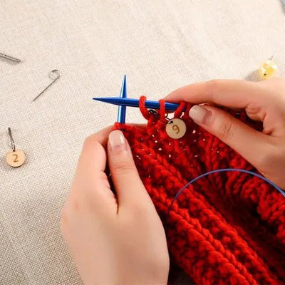 Set Marcadores De Tejido Y Regla Calibradora Para Palillos - Baúl de Ayün