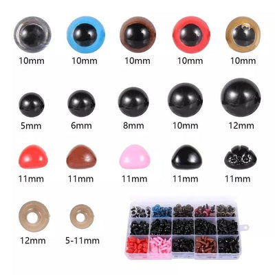 Set Ojos De Seguridad Y Nariz 752 Piezas - Incluye Caja - Baúl de Ayün