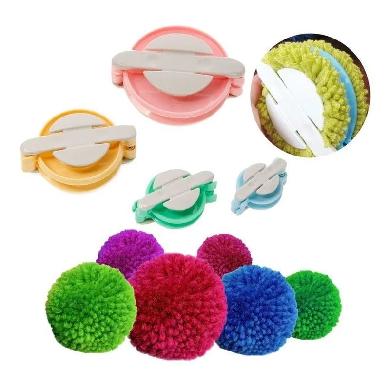 Set Pomponeras De 4 Tamaños + Cortahilachas - Crea Pompones - Baúl de Ayün