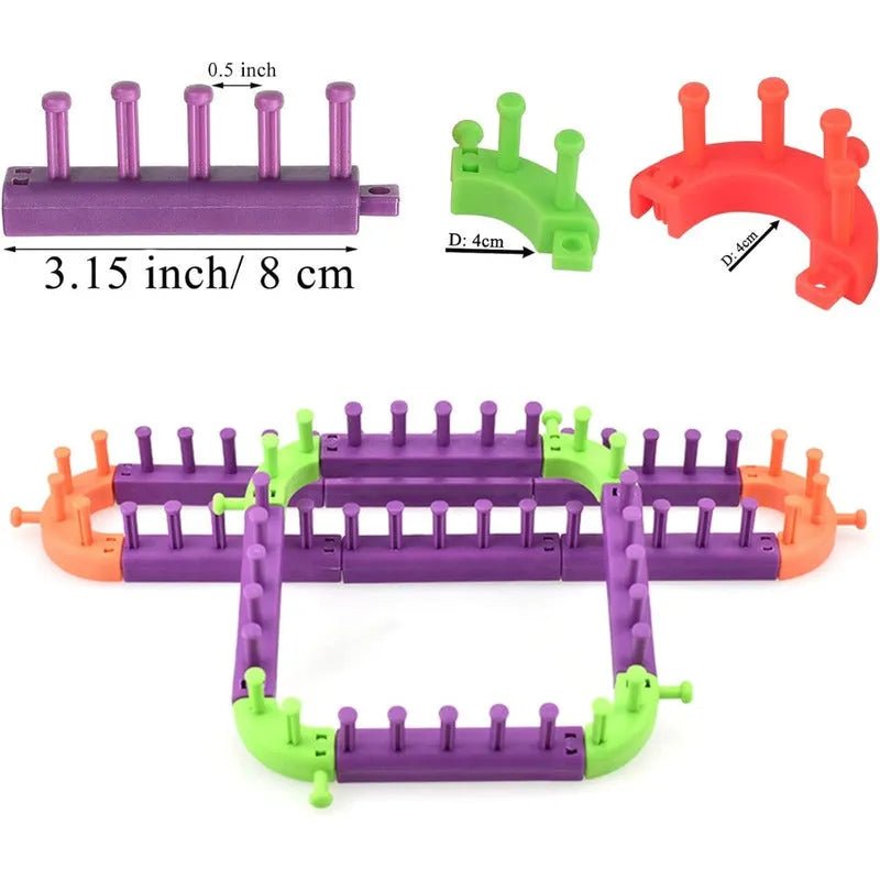 Set Telares Armables Con Ganchillo Y Aguja Arma Tu Telar - Baúl de Ayün