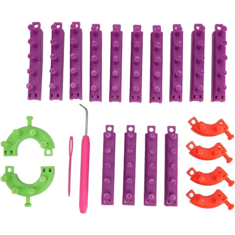 Set Telares Armables Con Ganchillo Y Aguja Arma Tu Telar - Baúl de Ayün