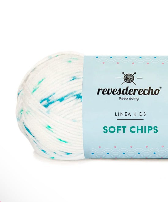 Lana texturada con chips de color para tejer prendas originales