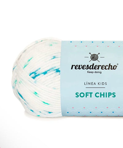 Lana texturada con chips de color para tejer prendas originales