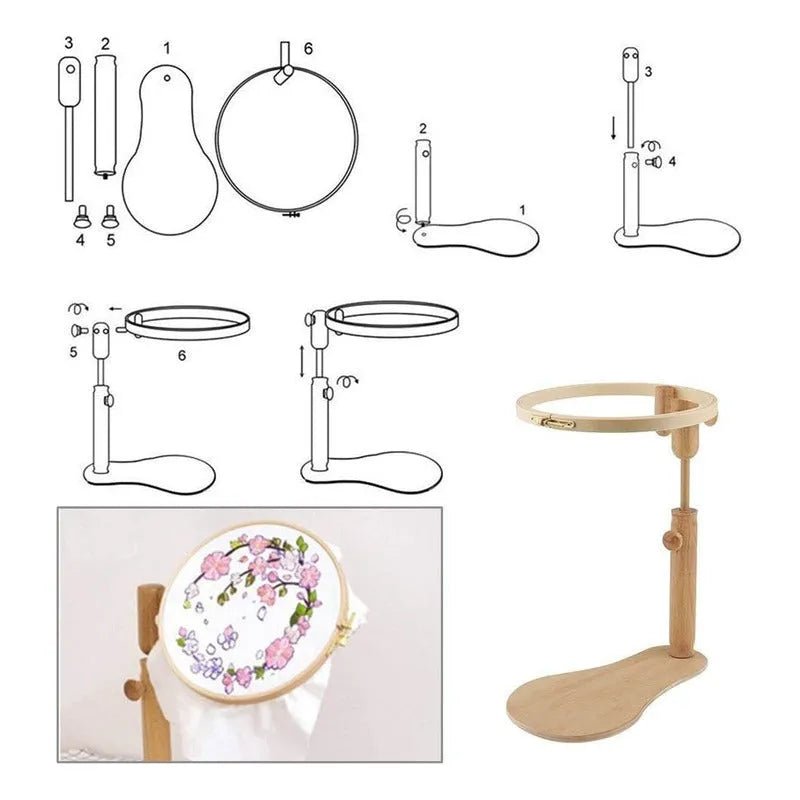 Soporte De Madera Para Bastidores De Bordado - Baúl de Ayün