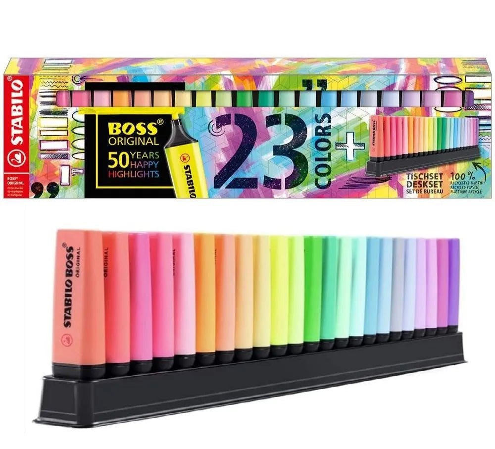 Stabilo Boss Set 23 Destacadores Edición Aniversario 50 Años - Baúl de Ayün