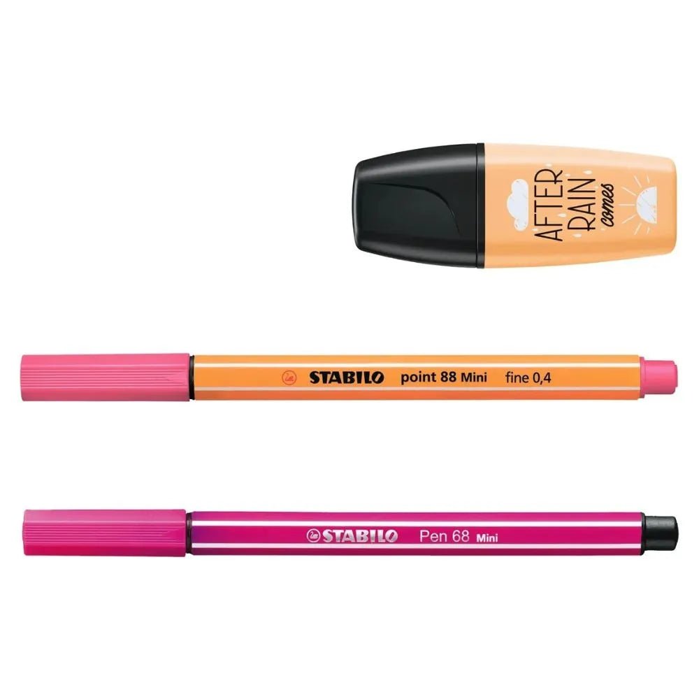 Stabilo Boss - Set mini Destacadores y Tiralíneas Pastel Love - Baúl de Ayün