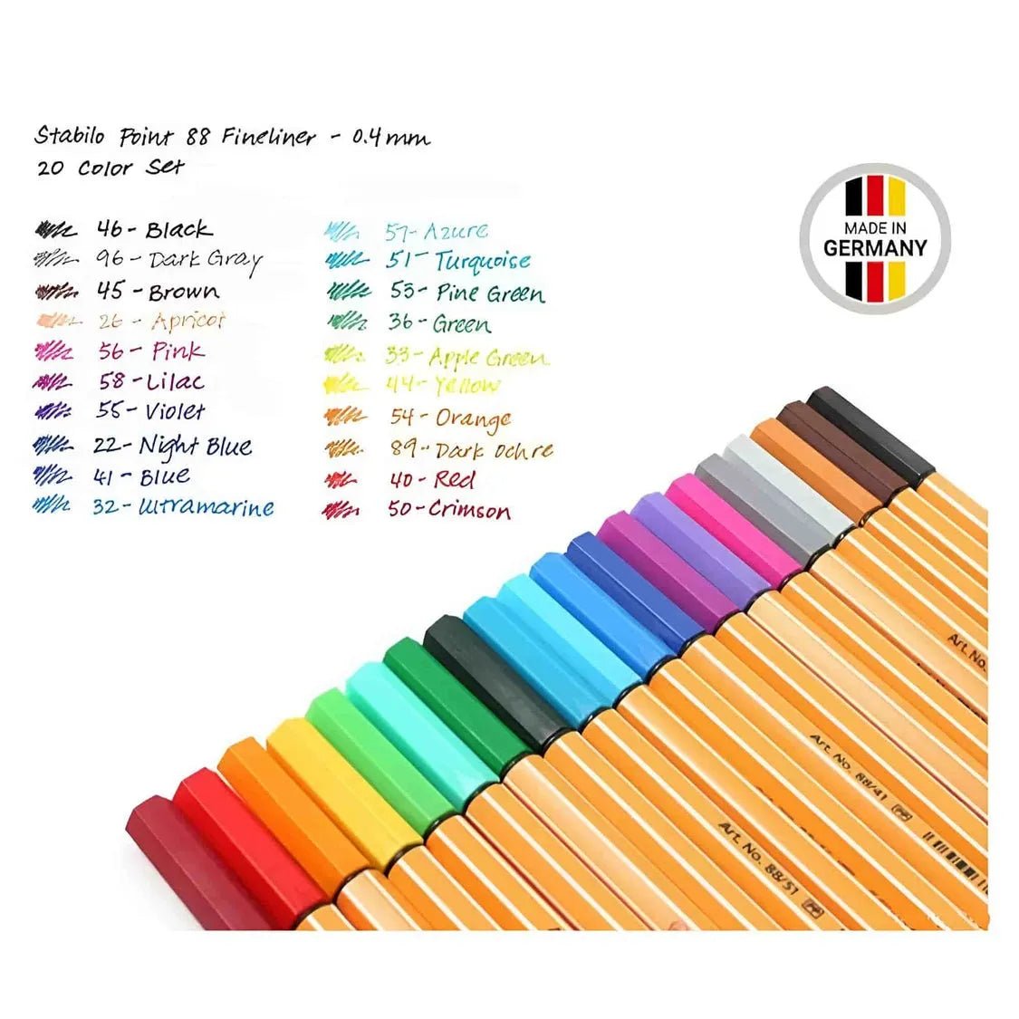 Stabilo - Set 20 Tiralíneas Point 88 con Estuche rígido