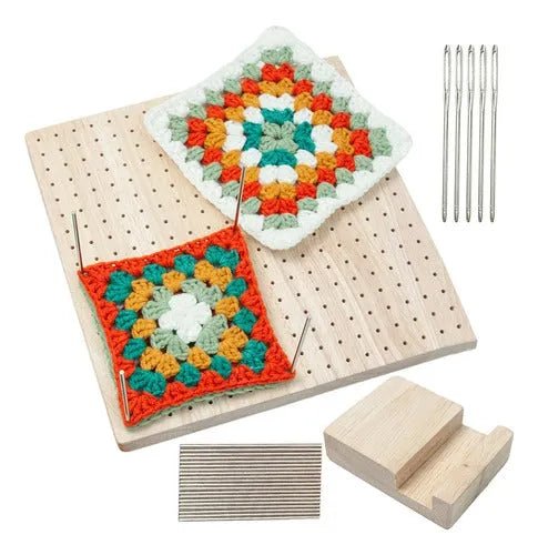 Tabla Bloqueadora De Tejidos Grande 33x33cm - Para Grannys - Baúl de Ayün
