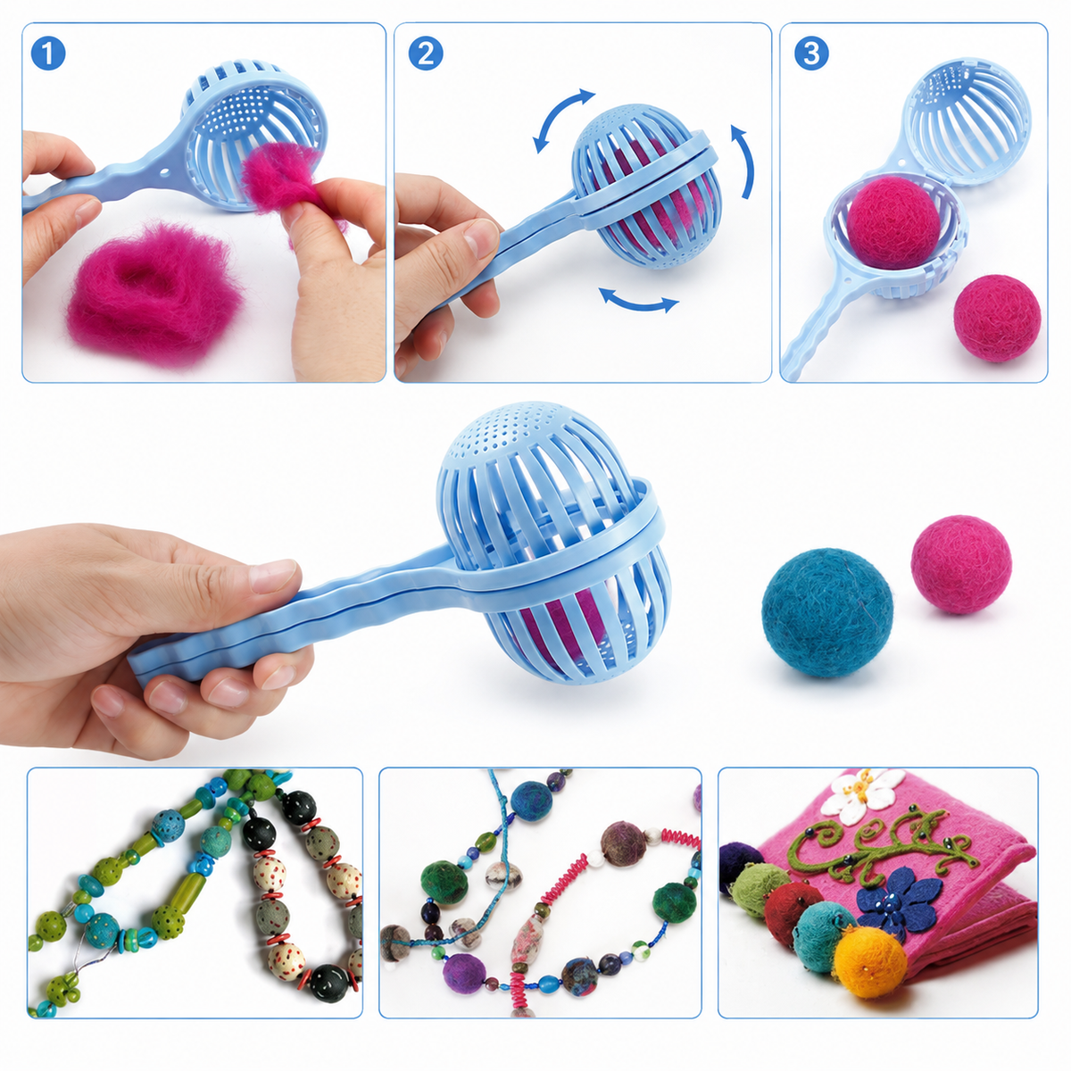Pomponera para Afieltrar SKC – Herramienta para Fieltro y Felting