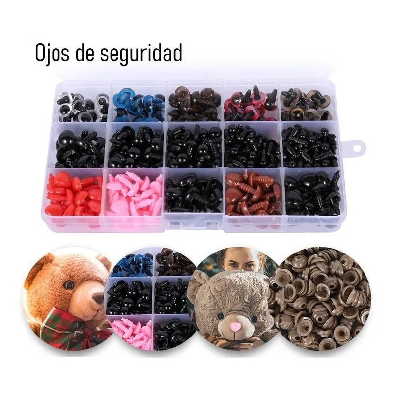 2 X Set Ojos De Seguridad Y Nariz + 1500 Piezas En Total - Baúl de Ayün