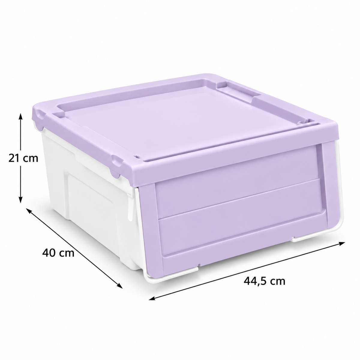 Caja Organizadora Apilable Con Tapa Frontal Abatible 0542