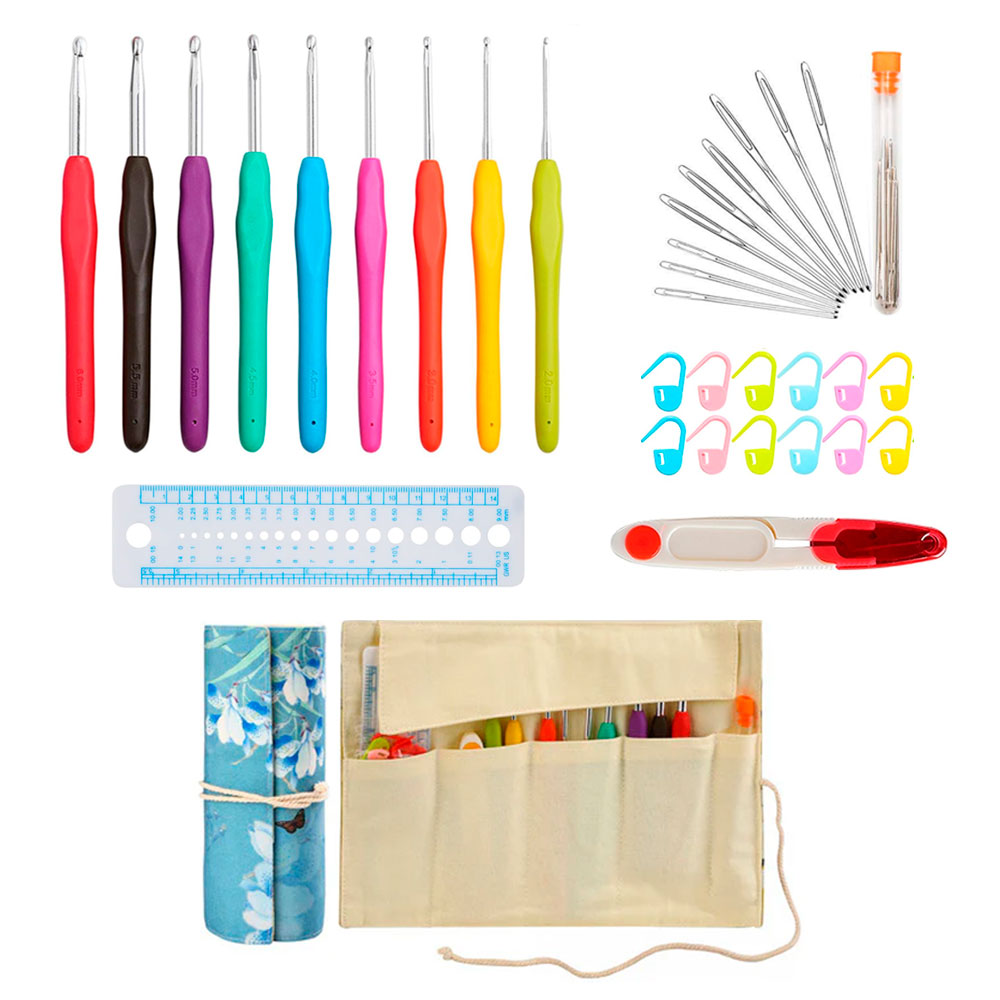 Set de Crochet con Accesorios y Estuche – Ideal para Tejer y Regalar