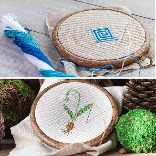 Set De 5 Bastidores Decorativos Para Bordado 9 Cm