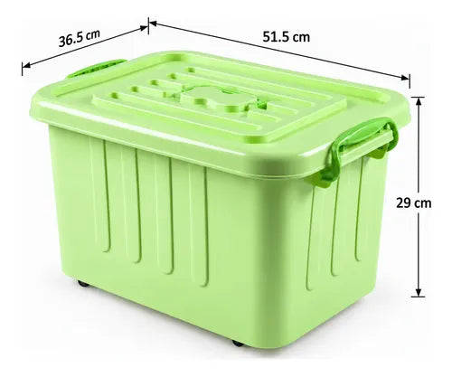 Caja Organizadora De Plastico 45 Litros Con Tapa Multiuso