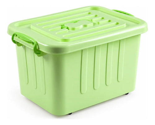 Caja Organizadora De Plastico 45 Litros Con Tapa Multiuso
