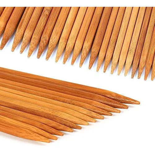 Set 75 Palillos De Madera Doble Punta Para Calcetines 20cm Set