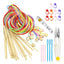 Set de crochet tunecino de bambú – 12 piezas de 110 cm