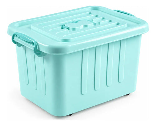 Caja Organizadora De Plastico 45 Litros Con Tapa Multiuso
