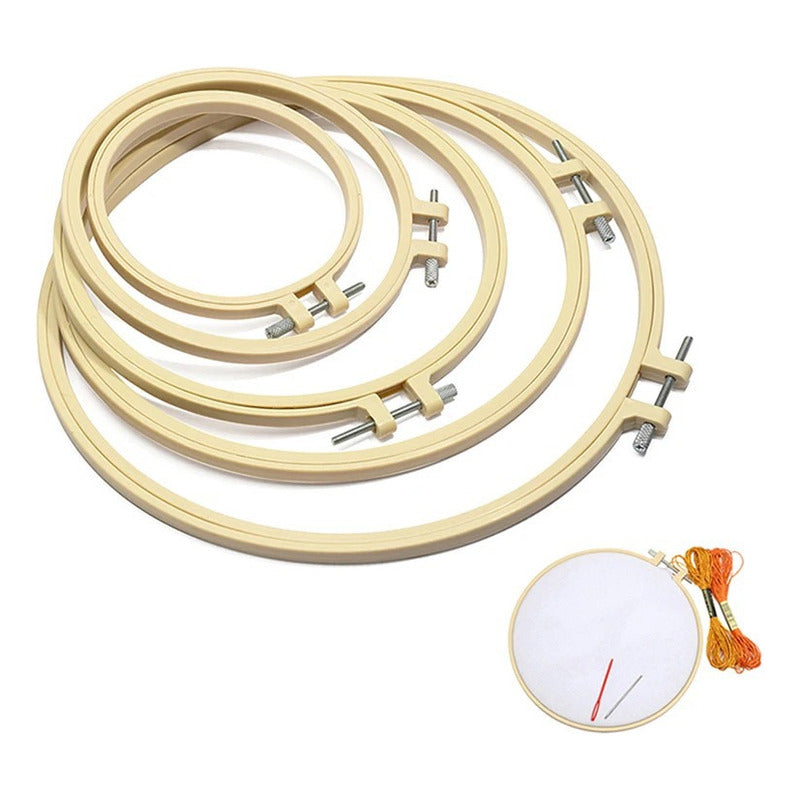 Set De 5 Bastidores De Plastico Para Bordado Bordar - Baúl de Ayün