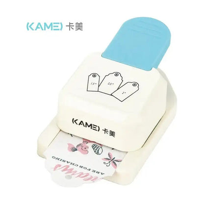 Perforadora De Etiquetas Tag 3 Tamaños Kamei - 4 Diseños