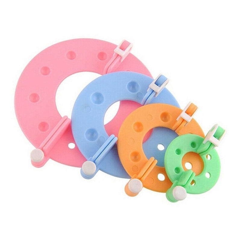 Set De 4 Pomponeras Pompom Maker Crea Pompones En 4 Tamaños