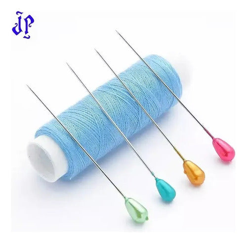 300 Alfileres con cabeza grande de colores para confección
