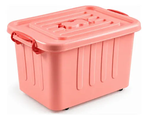 Caja Organizadora De Plastico 45 Litros Con Tapa Multiuso