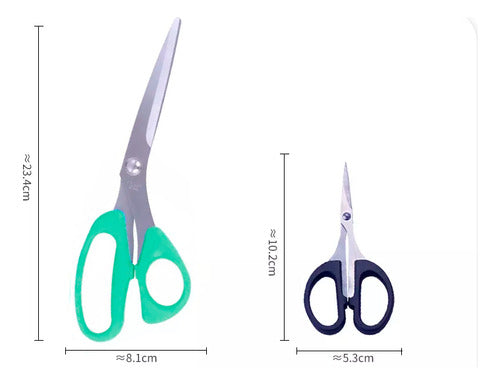 Set De Tijeras De Precisión Manualidades Costura 23 Y 10cm