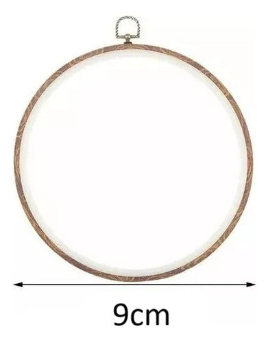 Set De 5 Bastidores Decorativos Para Bordado 9 Cm