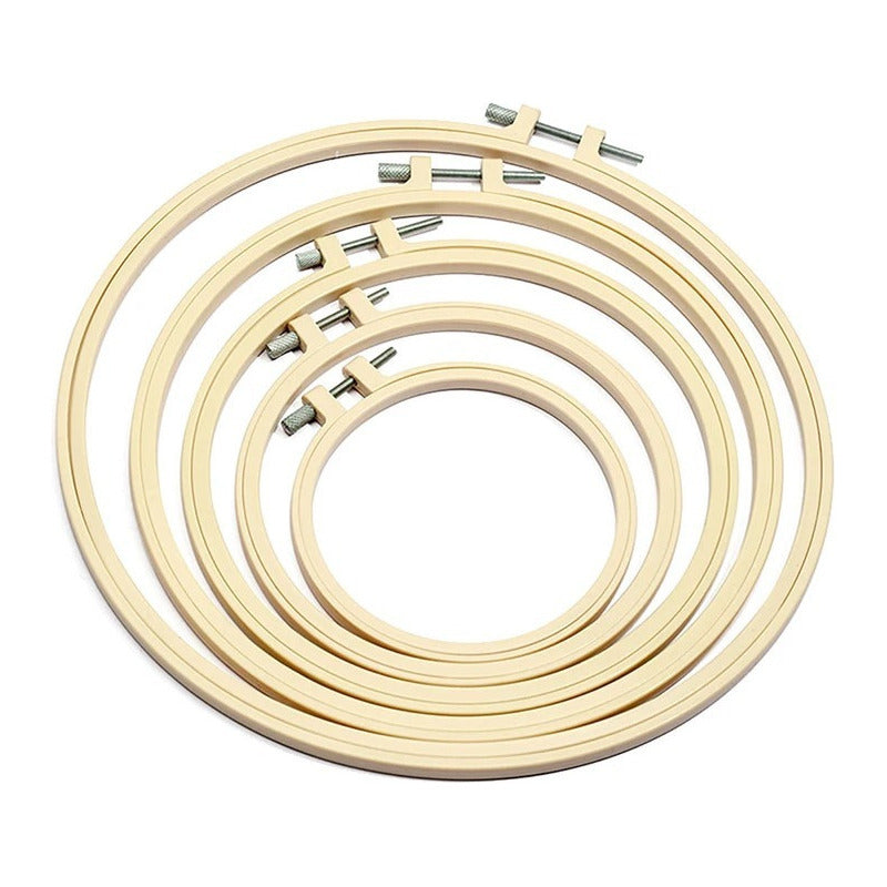 Set De 5 Bastidores De Plastico Para Bordado Bordar - Baúl de Ayün