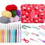 Set de crochet con bolsito exclusivo – incluye lanas y accesorios