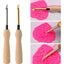 Pack 2 Agujas Mágicas Mango Madera 5mm + Enhebrador