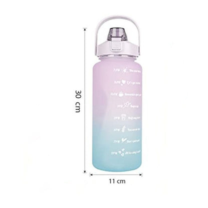 Botella De 2 Litros Libre De Bpa 2000 Ml Agua Con Bombilla