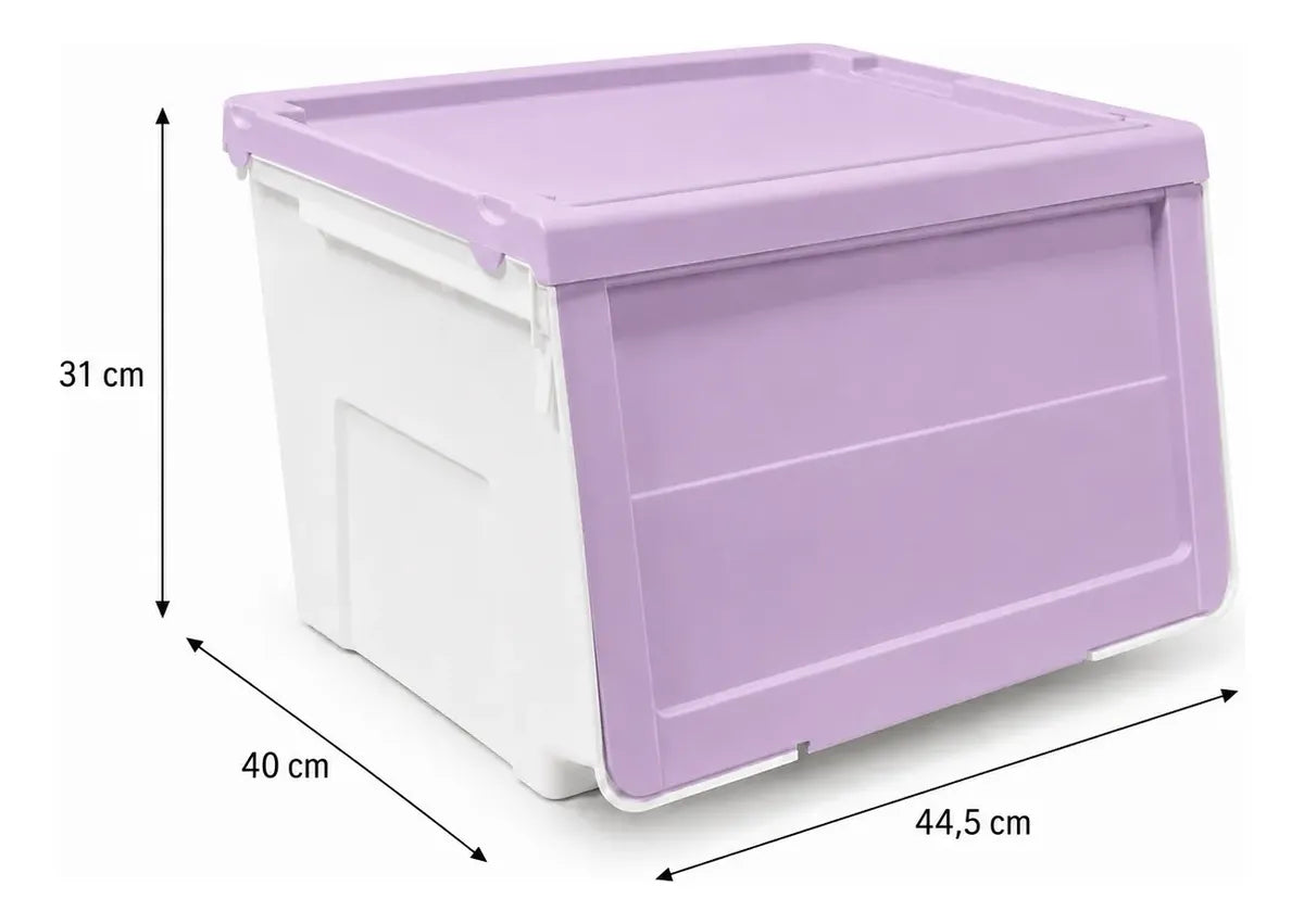 Caja Organizadora Apilable Con Tapa Frontal Abatible 0543