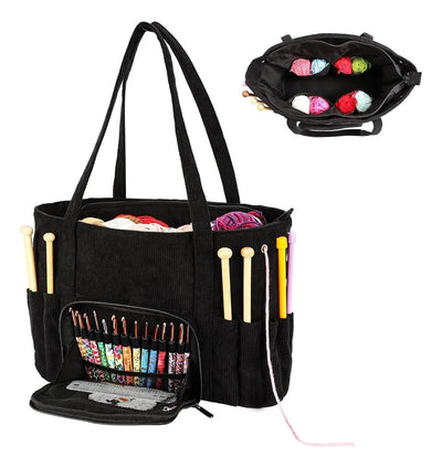 Bolso Organizador Para Tejido Lanas Crochet Y Palillos