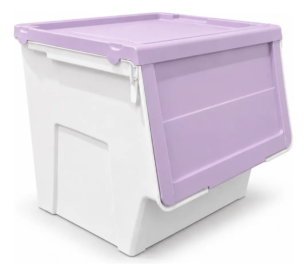 Caja Organizadora Apilable Con Tapa Frontal Abatible 0544