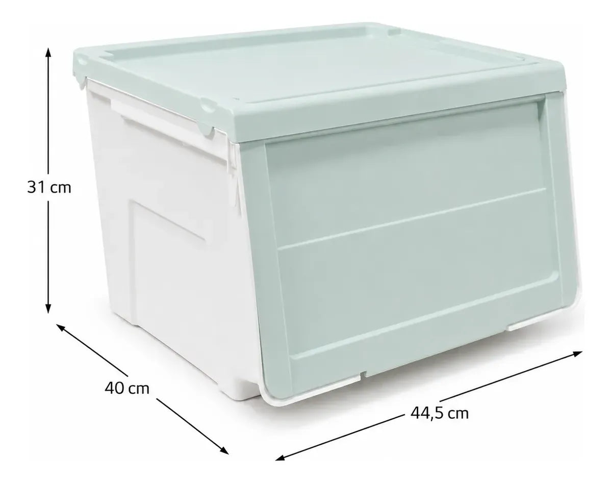 Caja Organizadora Apilable Con Tapa Frontal Abatible 0543