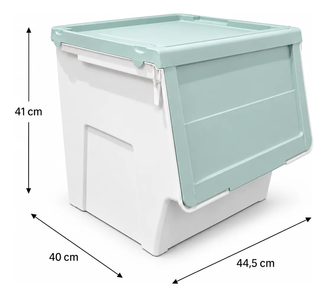 Caja Organizadora Apilable Con Tapa Frontal Abatible 0544