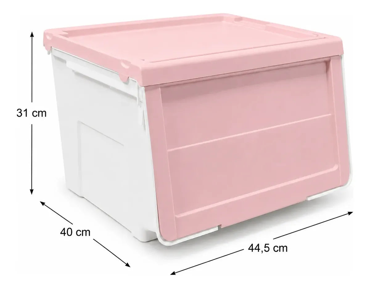 Caja Organizadora Apilable Con Tapa Frontal Abatible 0543