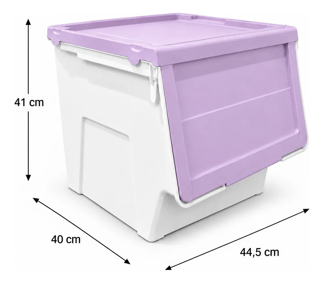 Caja Organizadora Apilable Con Tapa Frontal Abatible 0544