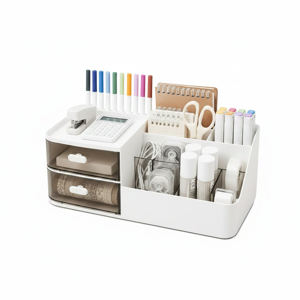 Organizador De Escritorio Con Cajones Y Compartimentos